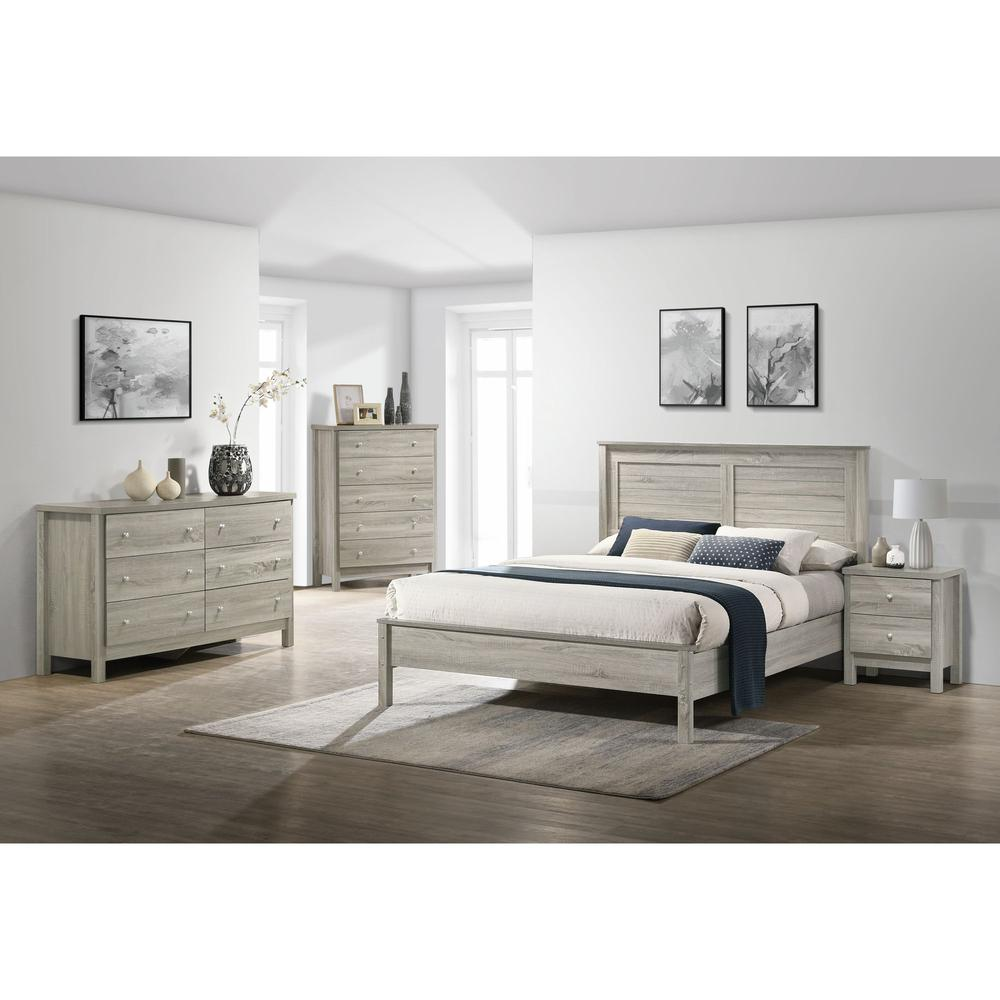 Picket House Furnishings Cian Queen Panel 4PC Bedroom Set in Grey