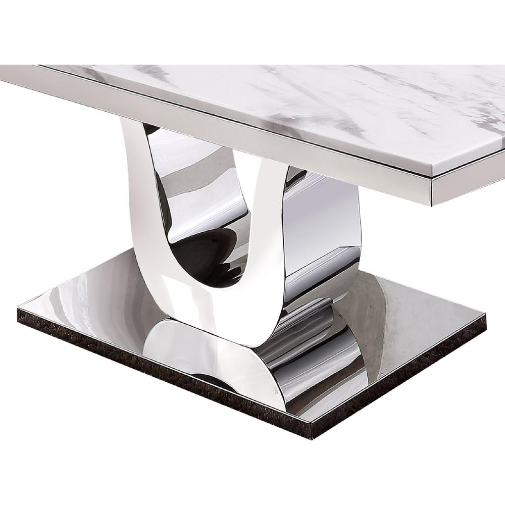 Dining Table with White Marble Top