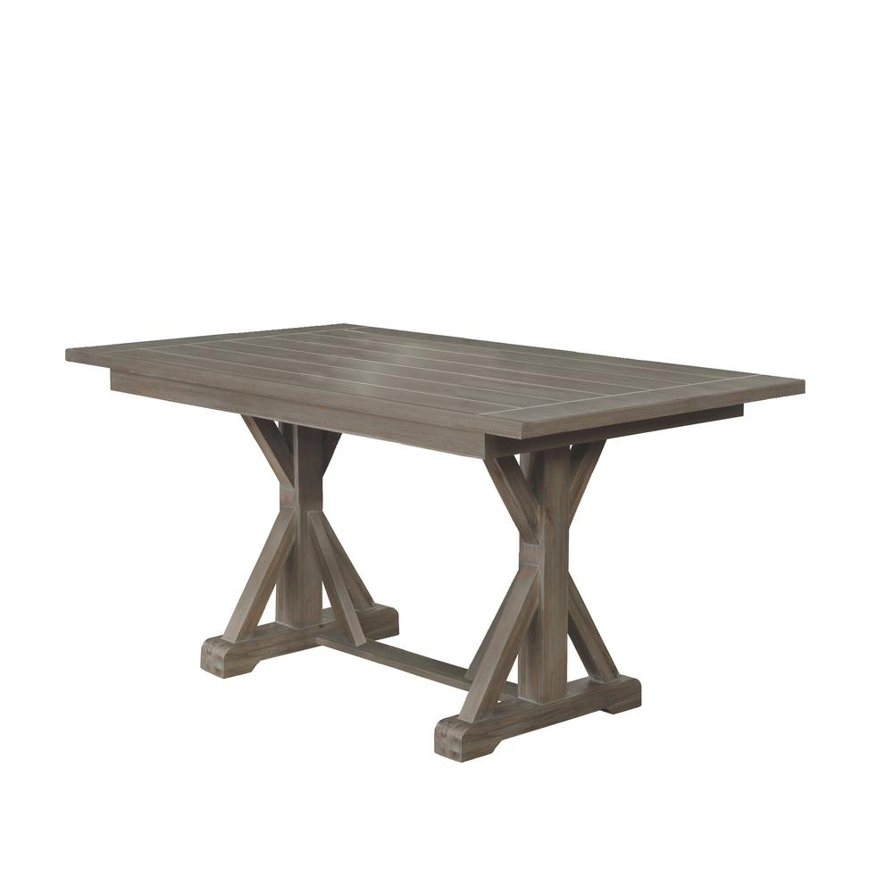 36"H Brown Wood Counter Height Dining Table