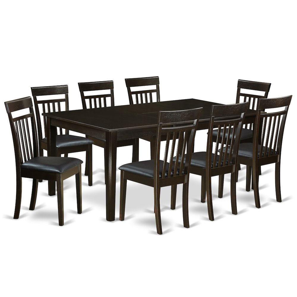9  Pc  Dining  room  set-Dining  Table  with  Leaf  plus  8  Dining  Chairs.
