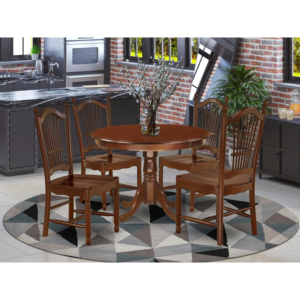 Dining Room Set Mahogany, HLDO5-MAH-W