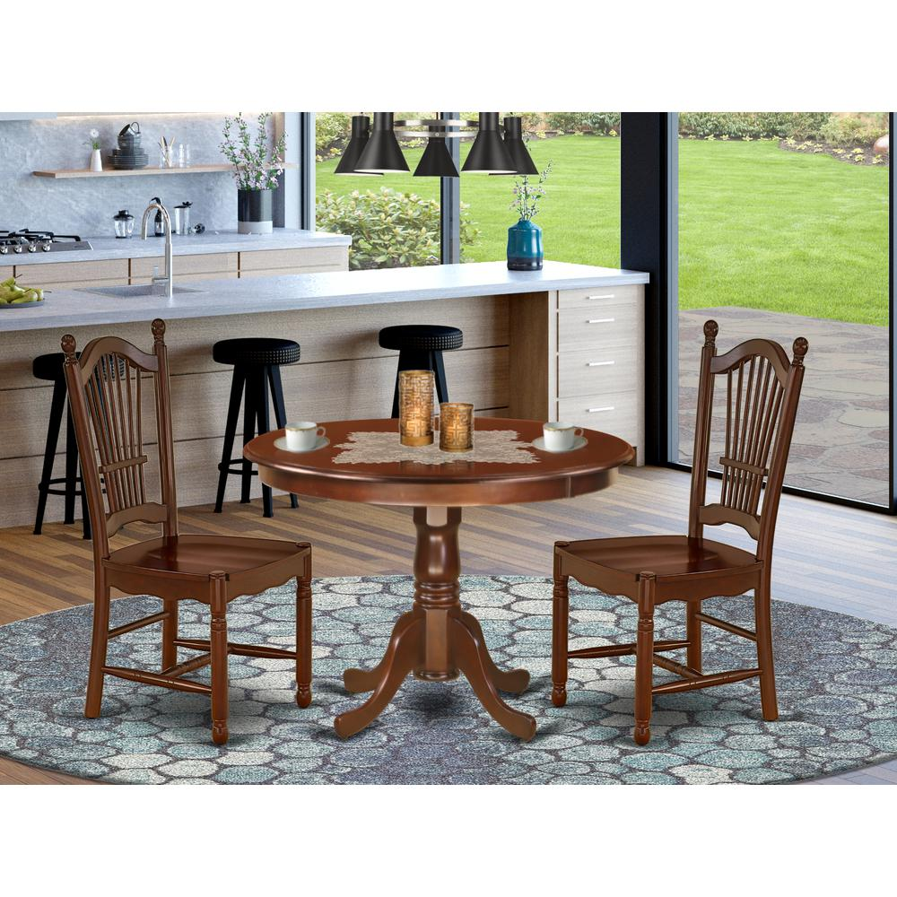 Dining Room Set Mahogany, HLDO3-MAH-W