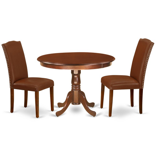 Dining Room Set Mahogany, HLEN3-MAH-66