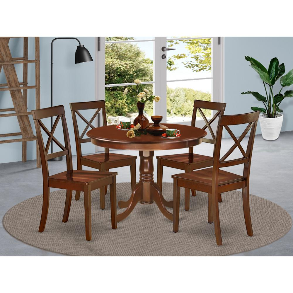 Dining Room Set Mahogany, HLBO5-MAH-W