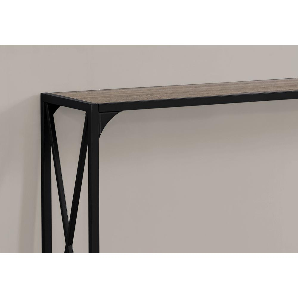 CONSOLE TABLE - 48"L / DARK TAUPE / BLACK