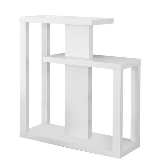 ACCENT CONSOLE TABLE - 32"L / WHITE WITH SHELVING