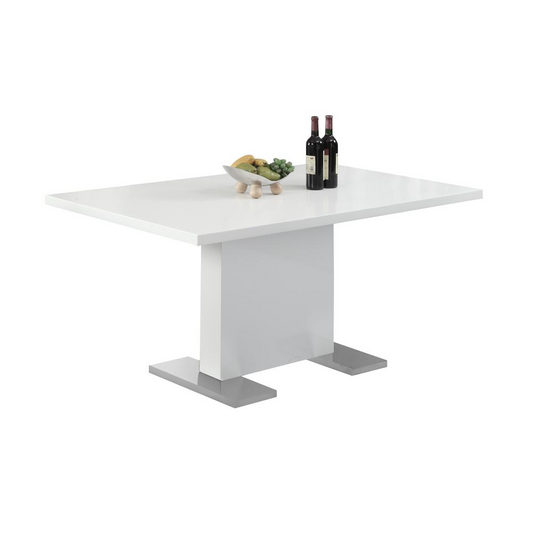 DINING TABLE - 35"X 60" / HIGH GLOSSY WHITE