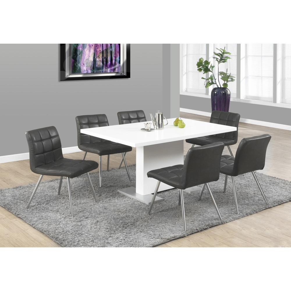 DINING TABLE - 35"X 60" / HIGH GLOSSY WHITE