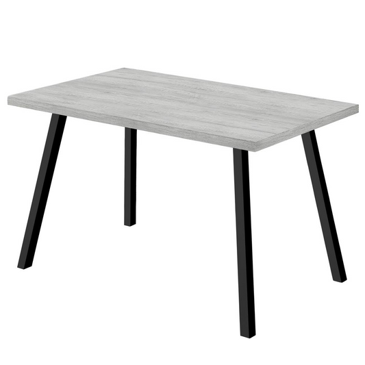 DINING TABLE - 36"X 60" / GREY / BLACK METAL