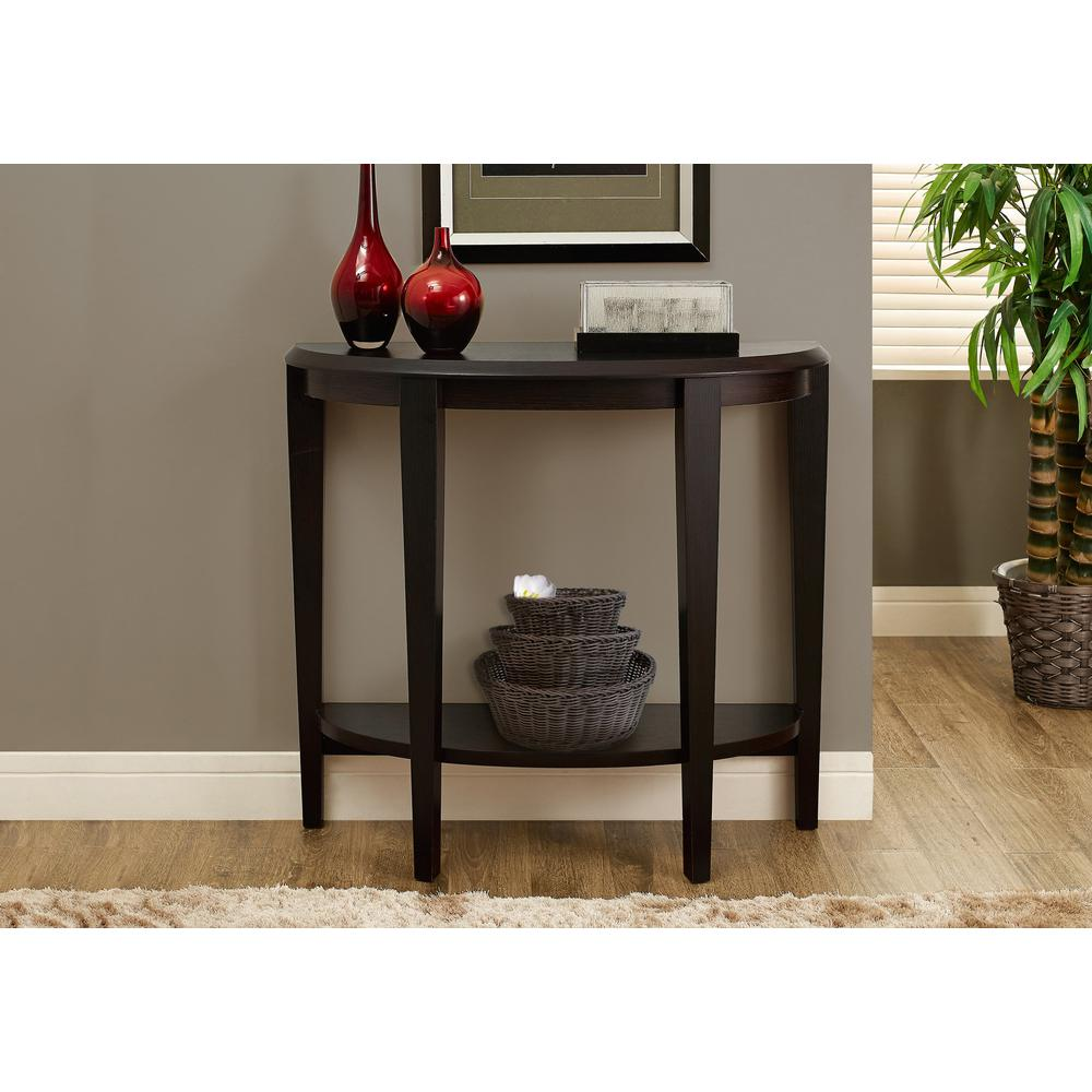 ACCENT TABLE - 36"L  / CAPPUCCINO HALL CONSOLE