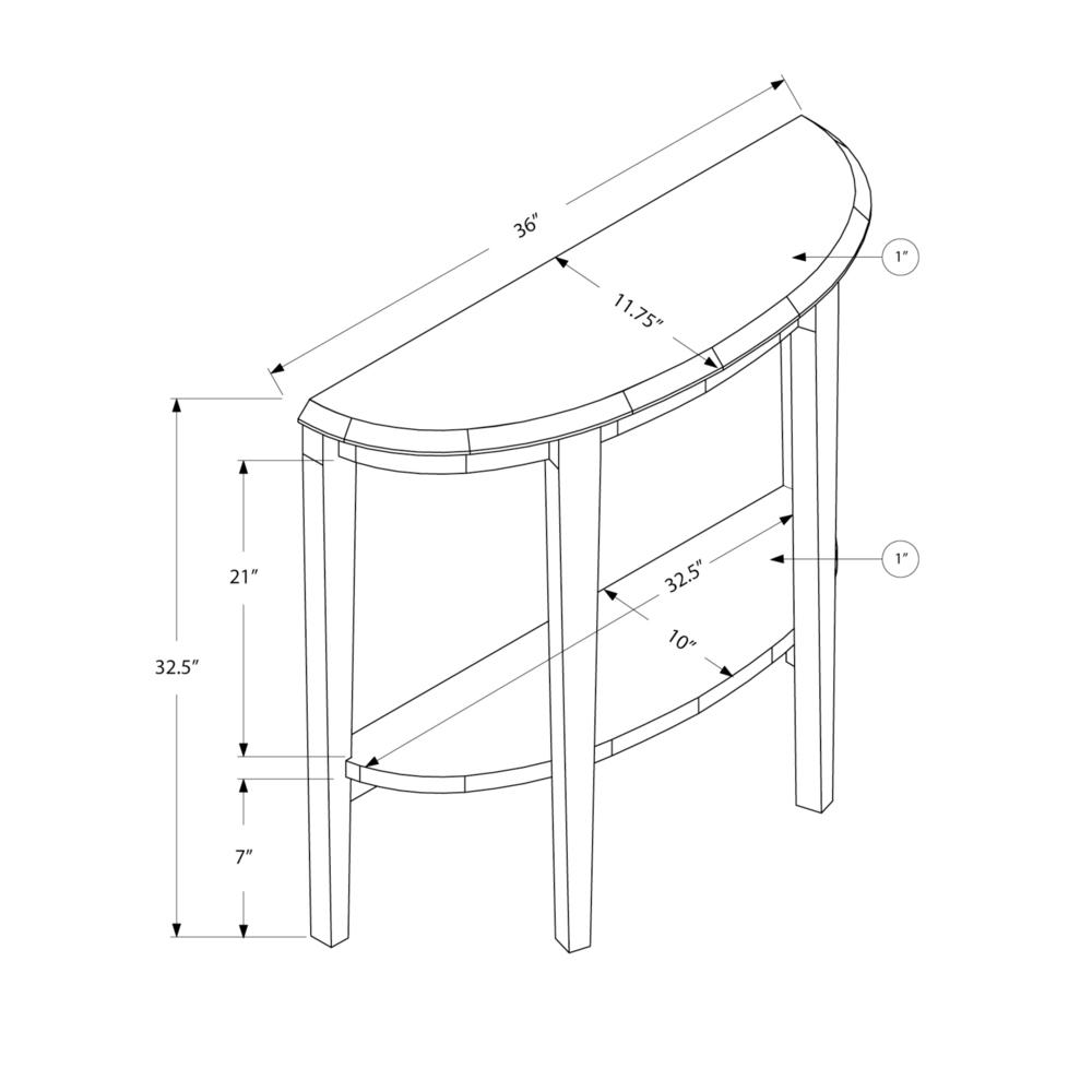 ACCENT TABLE - 36"L  / CAPPUCCINO HALL CONSOLE