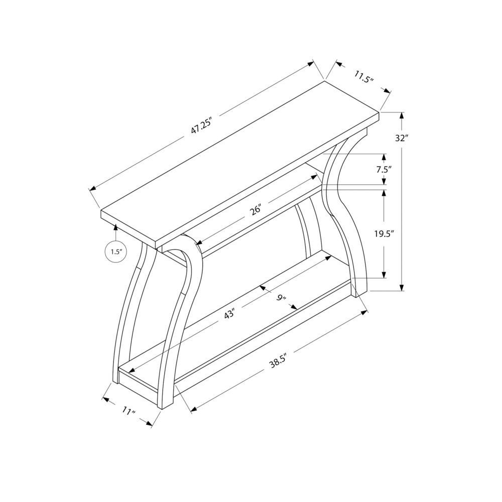 ACCENT TABLE - 47"L / CAPPUCCINO HALL CONSOLE