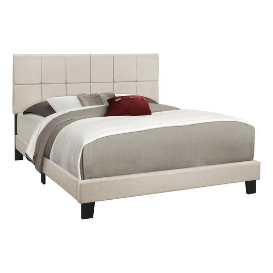 BED - QUEEN SIZE / BEIGE LINEN