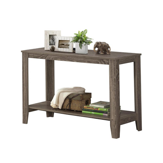 ACCENT TABLE - 44"L / DARK TAUPE HALL CONSOLE