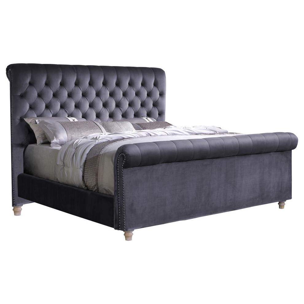 Upholstered Tufted Bed