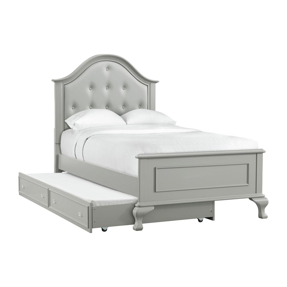 Picket House Furnishings Jenna Twin Panel 4PC Bedroom Set in Grey