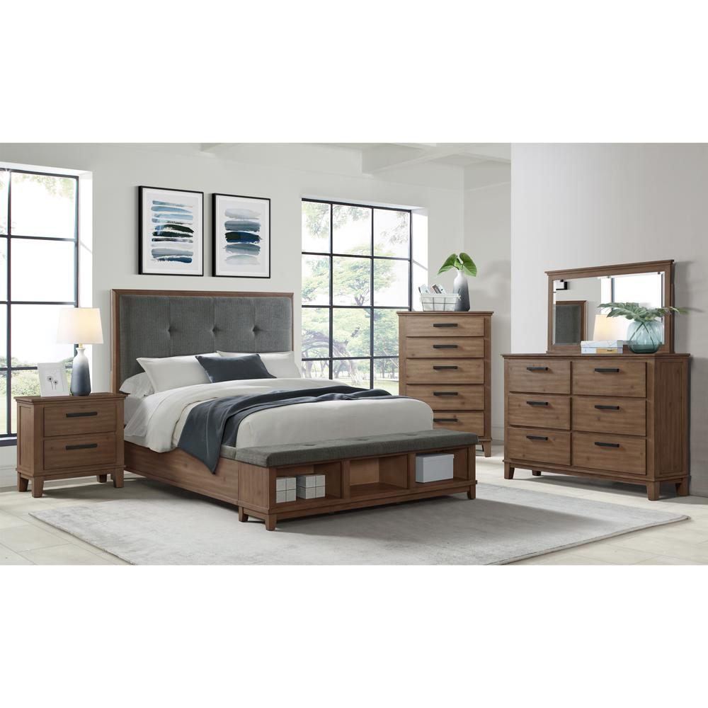 Picket House Furnishings Jaxon King Storage 5PC Bedroom Set in Grey