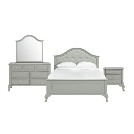 Picket House Furnishings Jenna Full Panel 4PC Bedroom Set, Grey