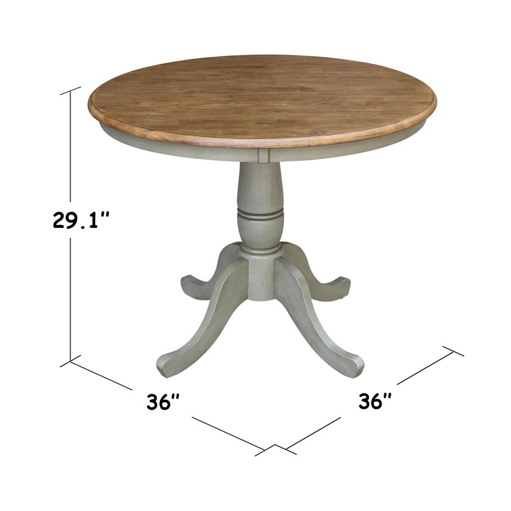36" Round Top Pedestal Table - Dining Height -