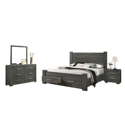 Lisa 4 Piece Bedroom Set, Queen