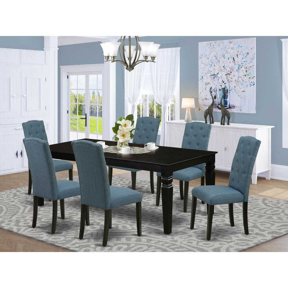 Dining Room Set Black, LGCE7-BLK-21