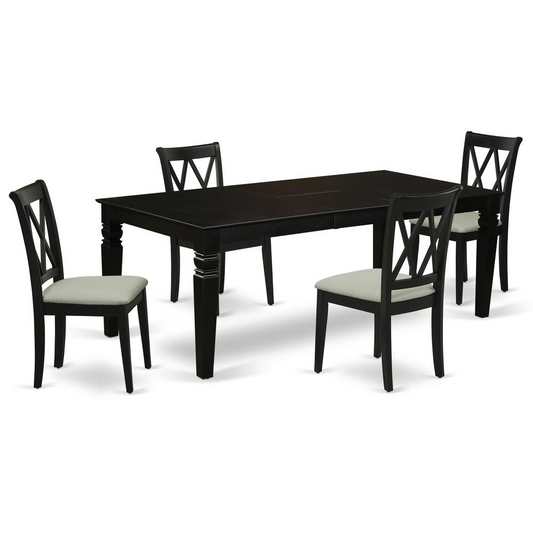 Dining Room Set Black, LGCL5-BLK-C