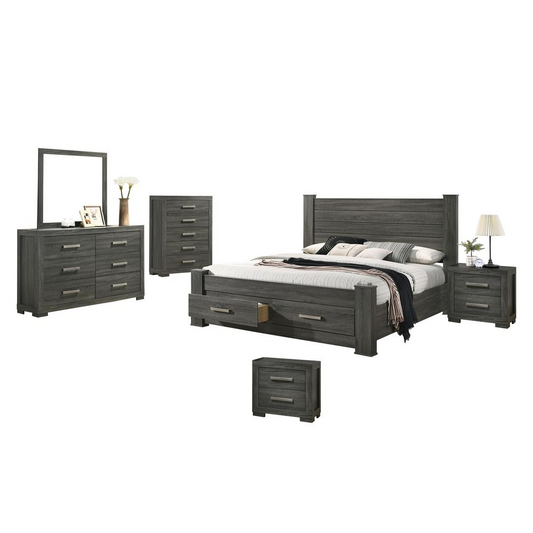 Lisa 6 Piece Bedroom Set, Eastern King