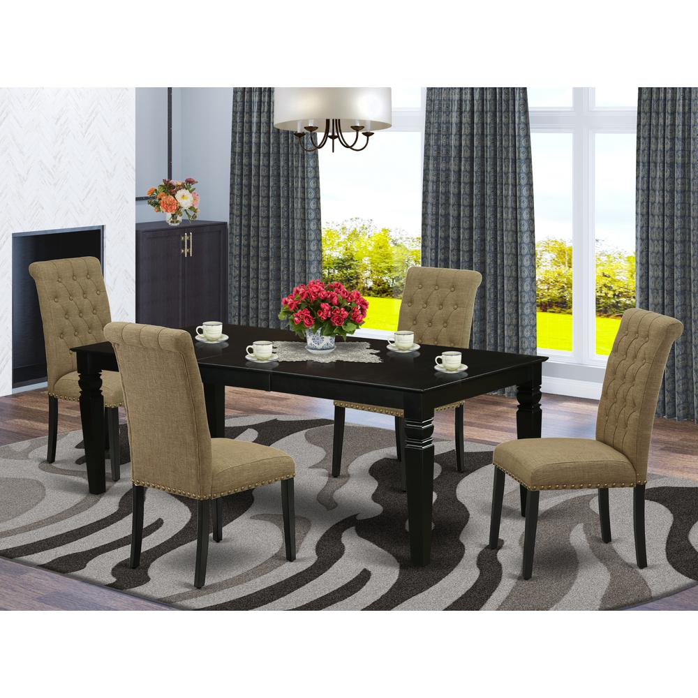 Dining Room Set Black, LGBR5-BLK-17