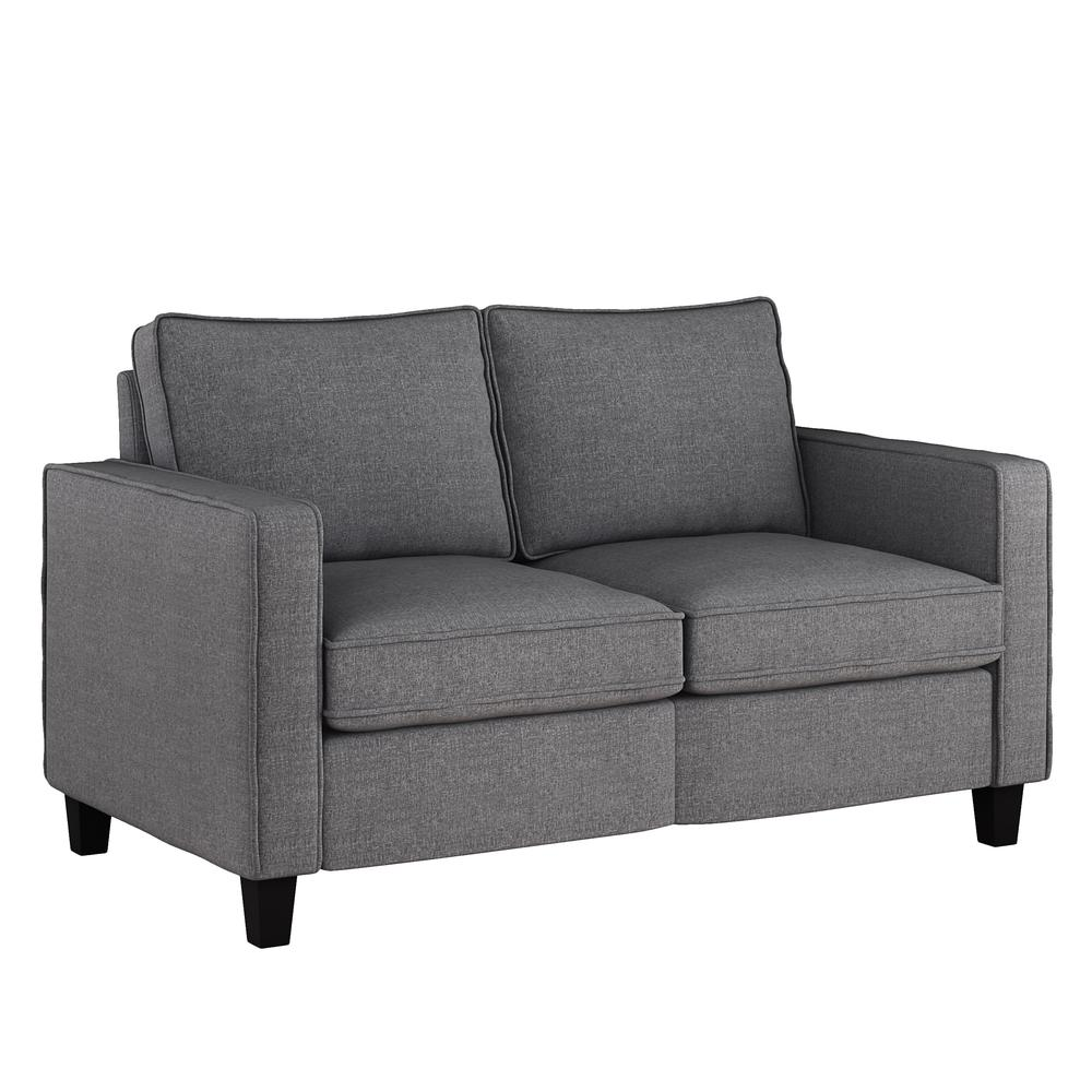 CorLiving Georgia Grey Fabric Loveseat Sofa