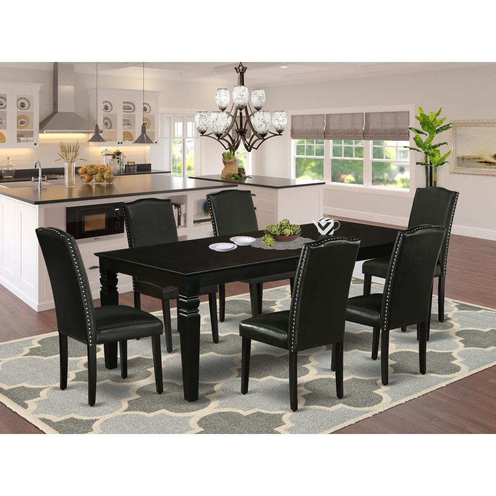 Dining Room Set Black, LGEN7-BLK-69