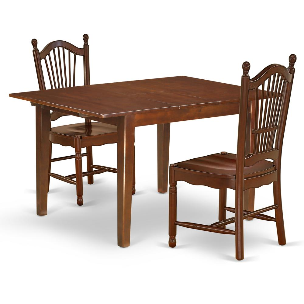 Dining Room Set Mahogany, MLDO3-MAH-W