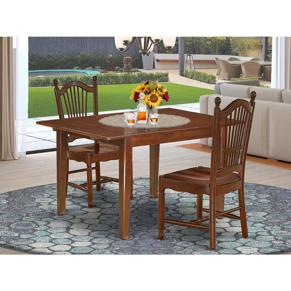 Dining Room Set Mahogany, MLDO3-MAH-W