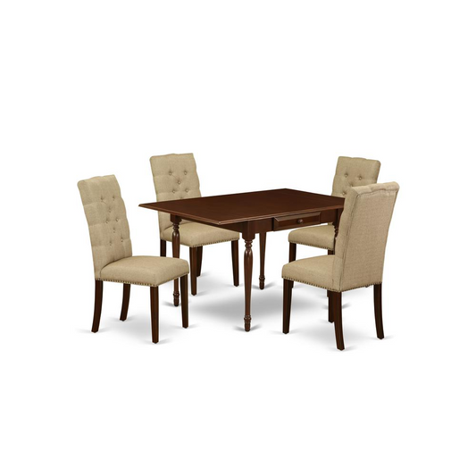 Dining Room Set Mahogany, MZEL5-MAH-16