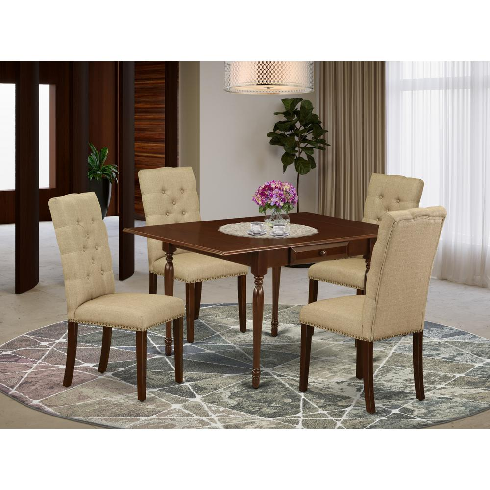 Dining Room Set Mahogany, MZEL5-MAH-16