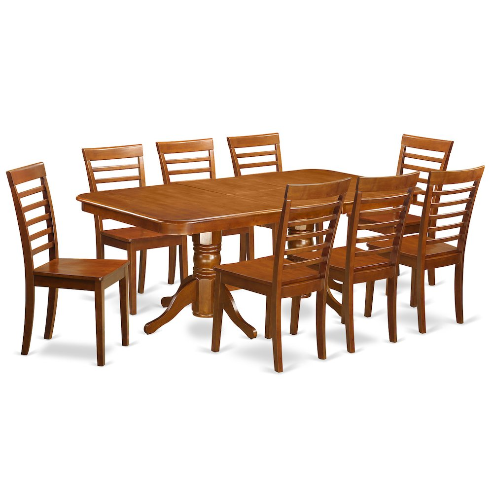 9  Pc  Dining  room  set  Dining  Table  with  Leaf  and  8  Dining  Chairs