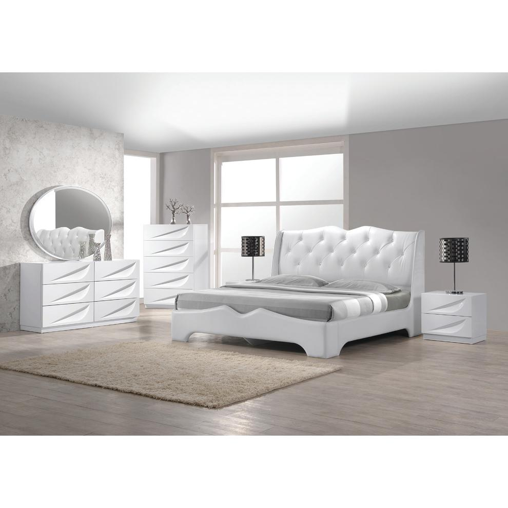 Madrid Off-White 6-Drawer Dresser and Mirror