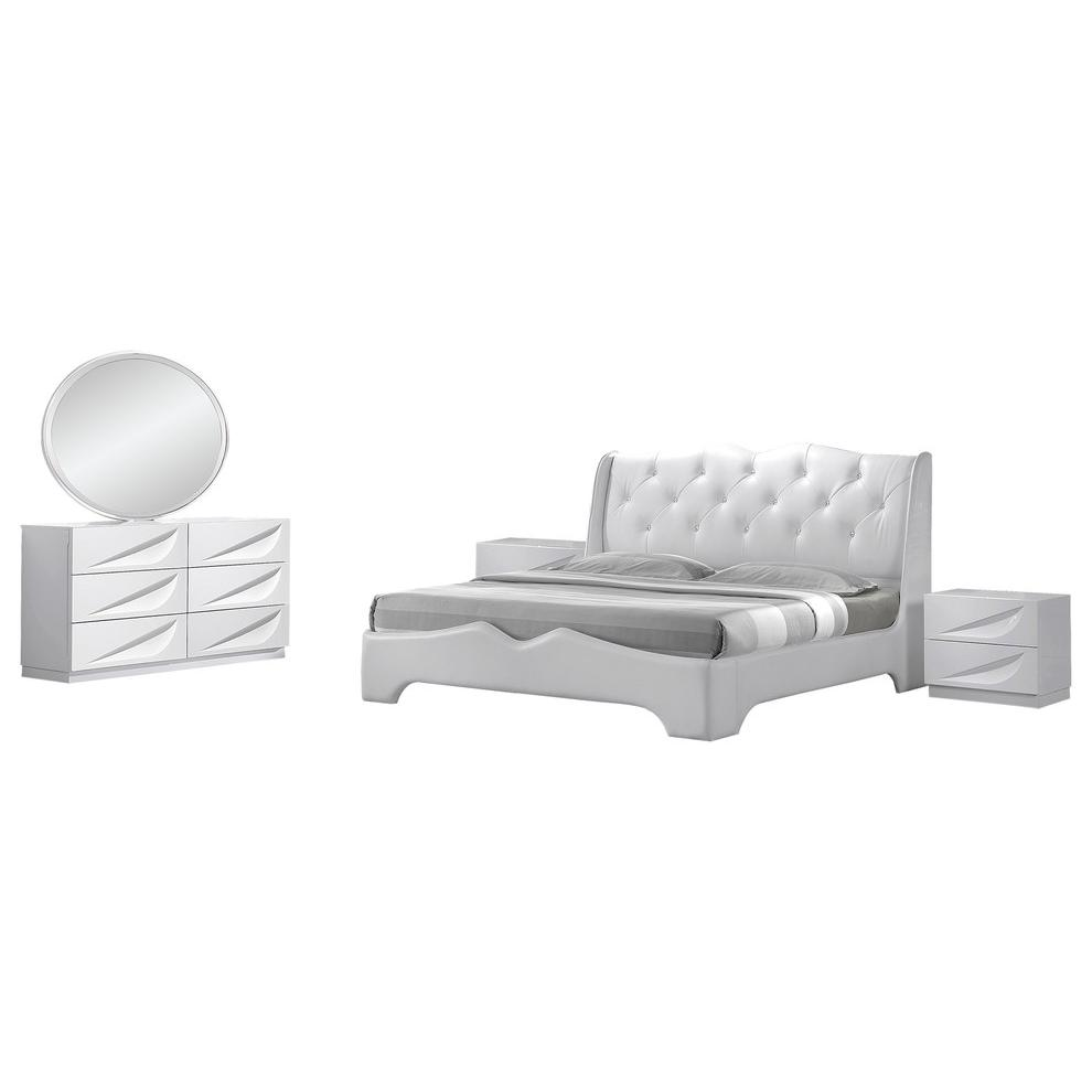Madrid Modern Off-White Bedroom 5-Piece Set