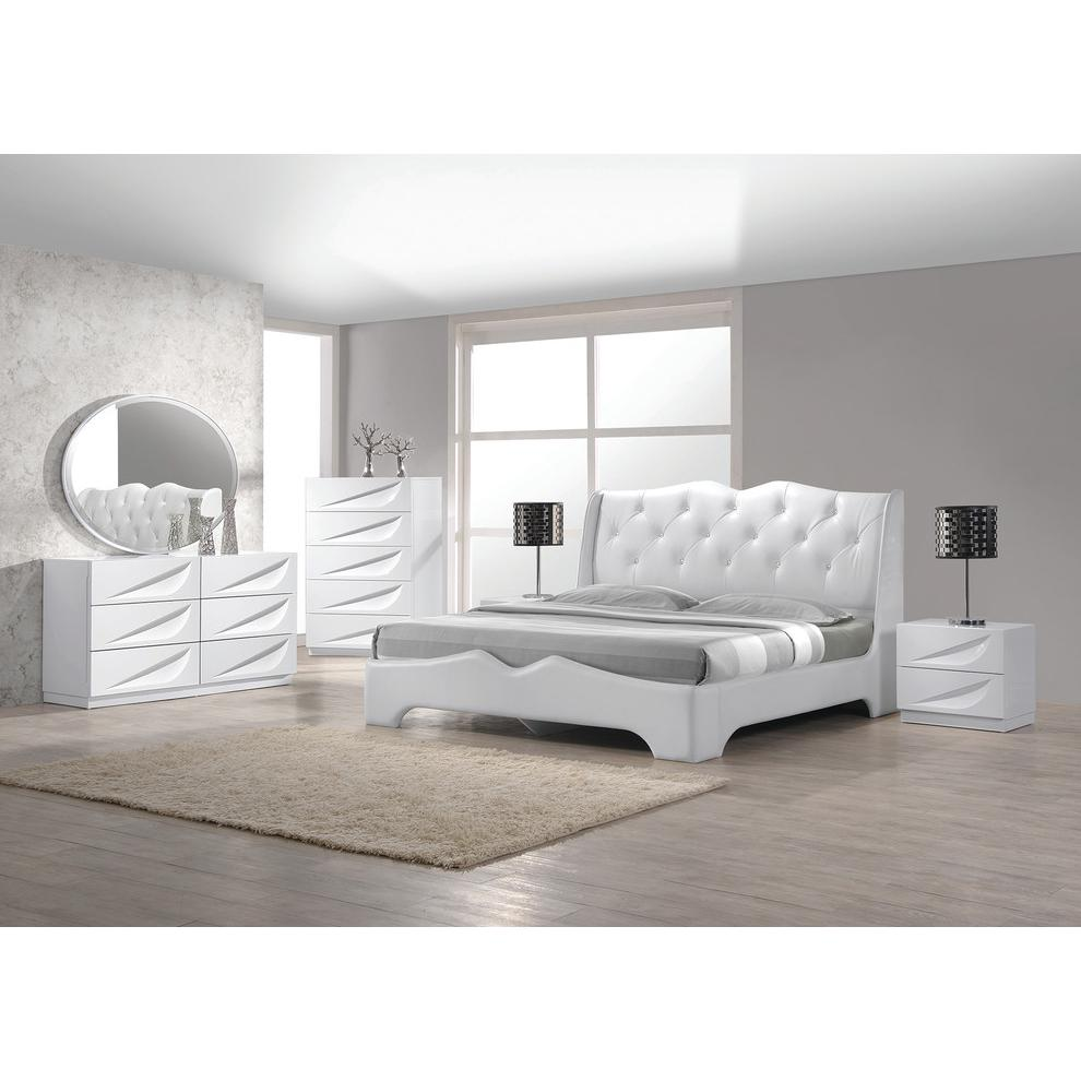 Madrid Modern Off-White Bedroom 5-Piece Set