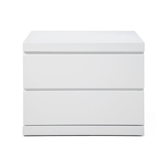 Anna Night Stand small High Gloss White Full extension drawers