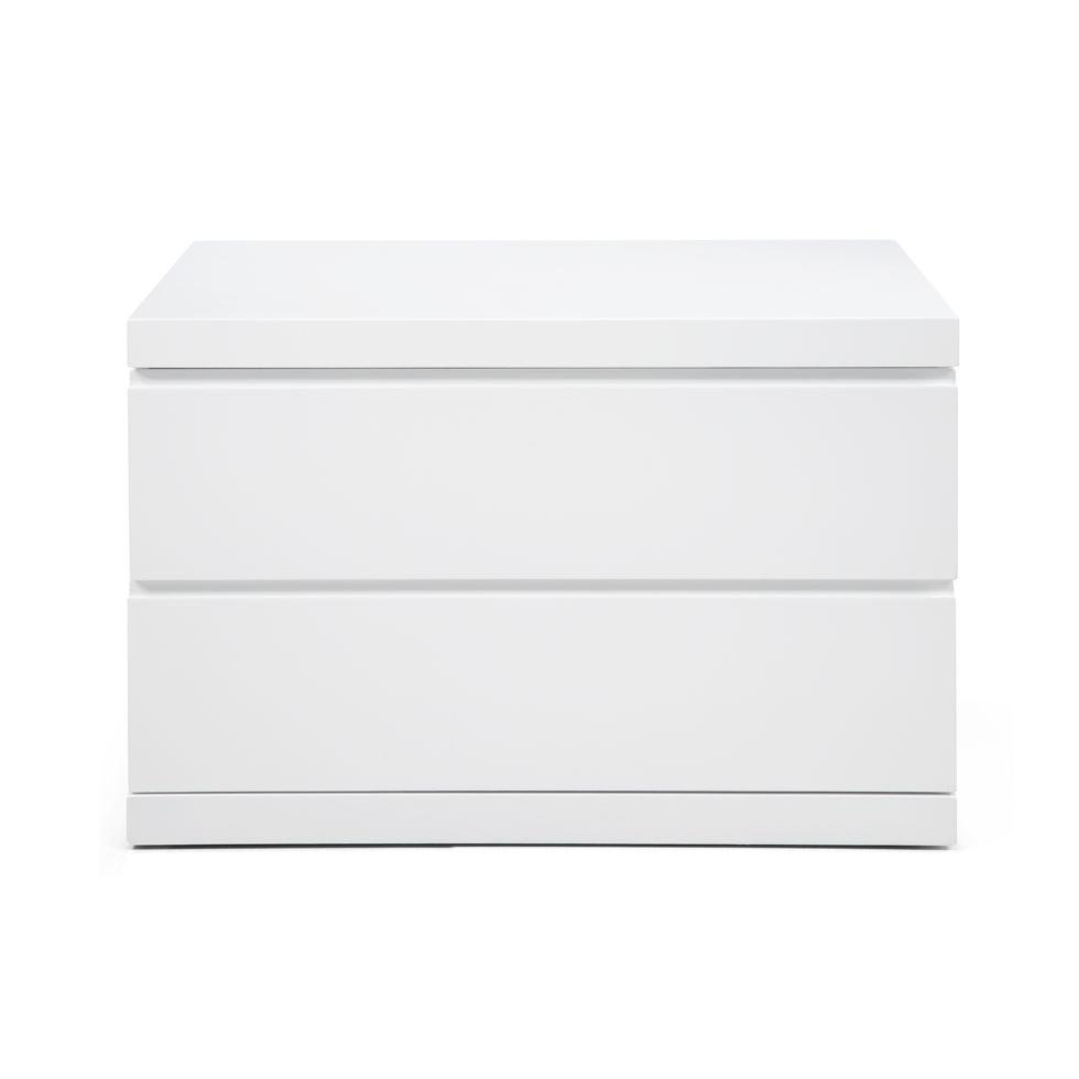 Anna Night Stand Large High Gloss White Full extension drawers