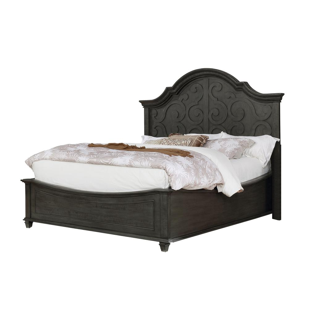 Panel Queen Bed in Rustic Grey