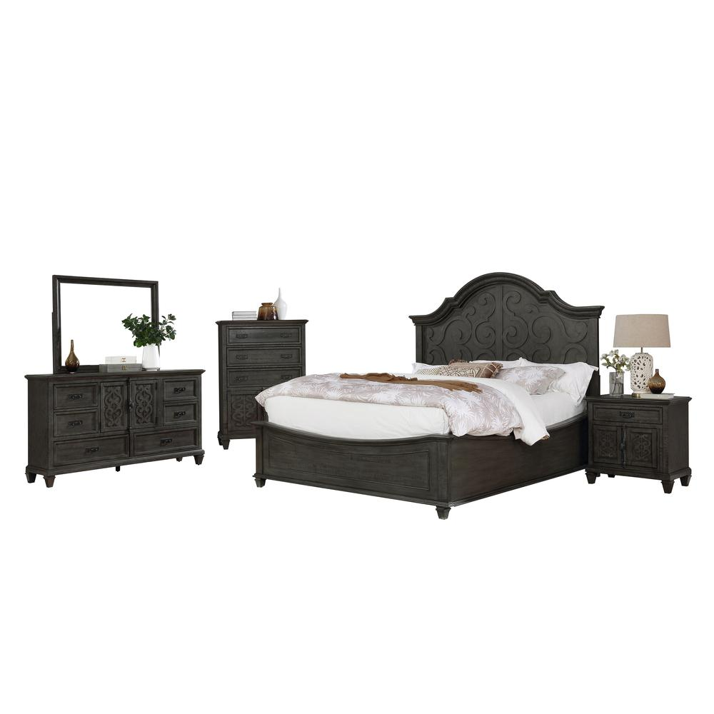 Panel 5 Piece Bedroom Set with Chest, Eastern King