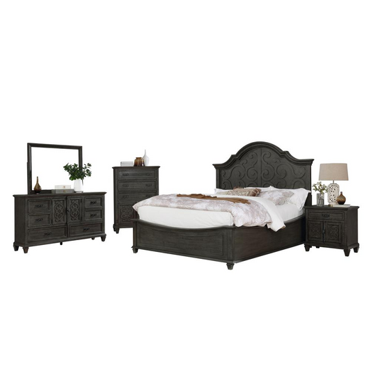 Panel 5 Piece Bedroom Set with Chest, Queen