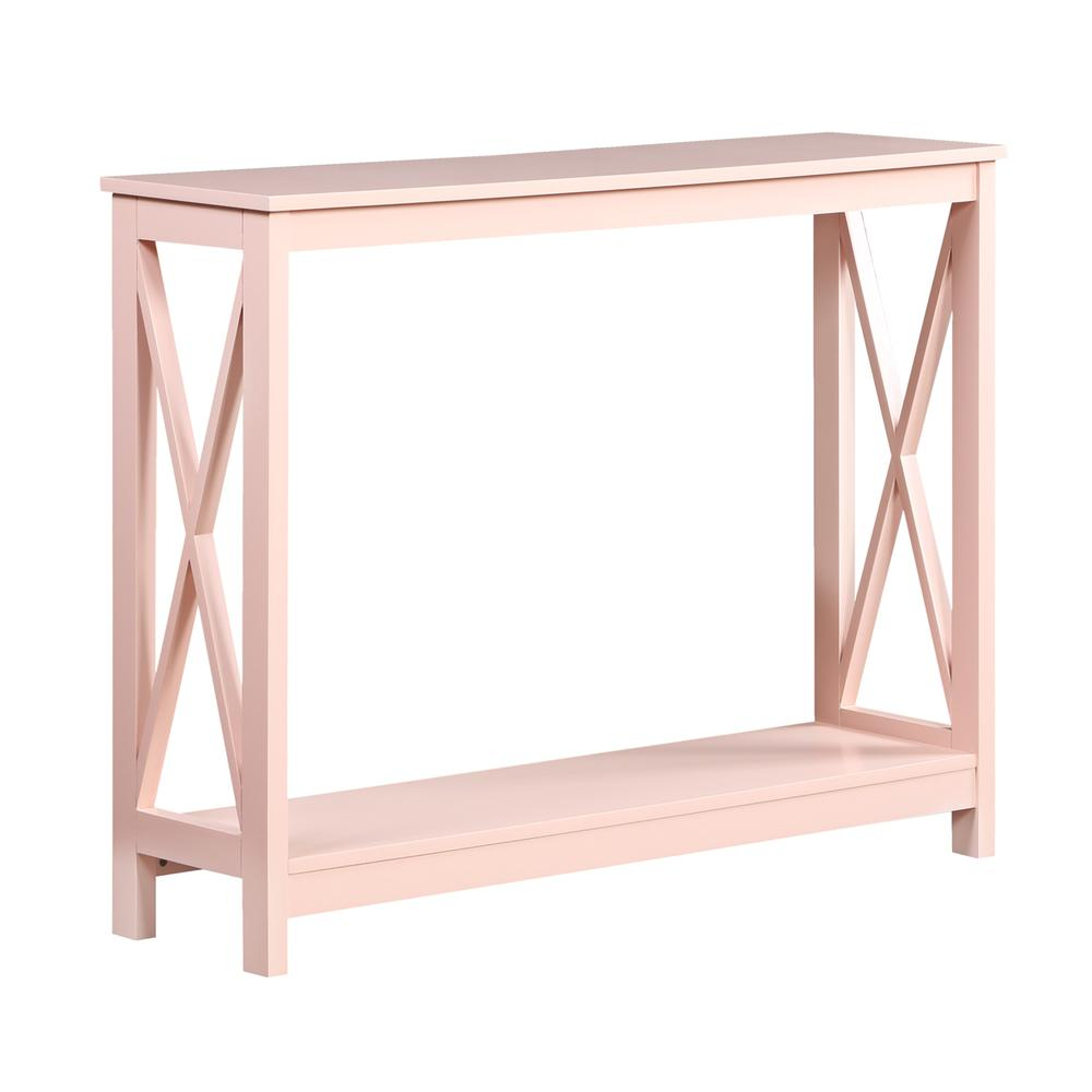 Oxford Console Table with Shelf Blush Pink