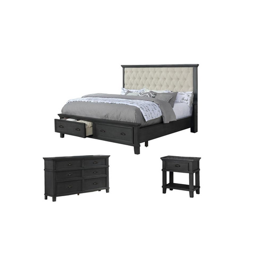 Sandy Platform 3 Piece Bedroom Set, Eastern King