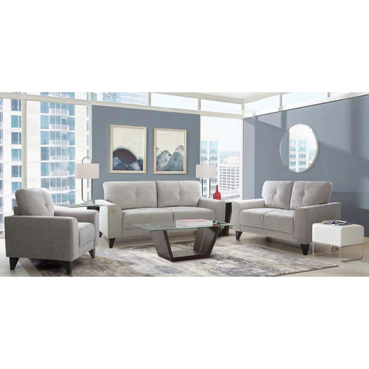 Picket House Furnishings Asher 3PC Set in Storm-Sofa, Loveseat & Chair