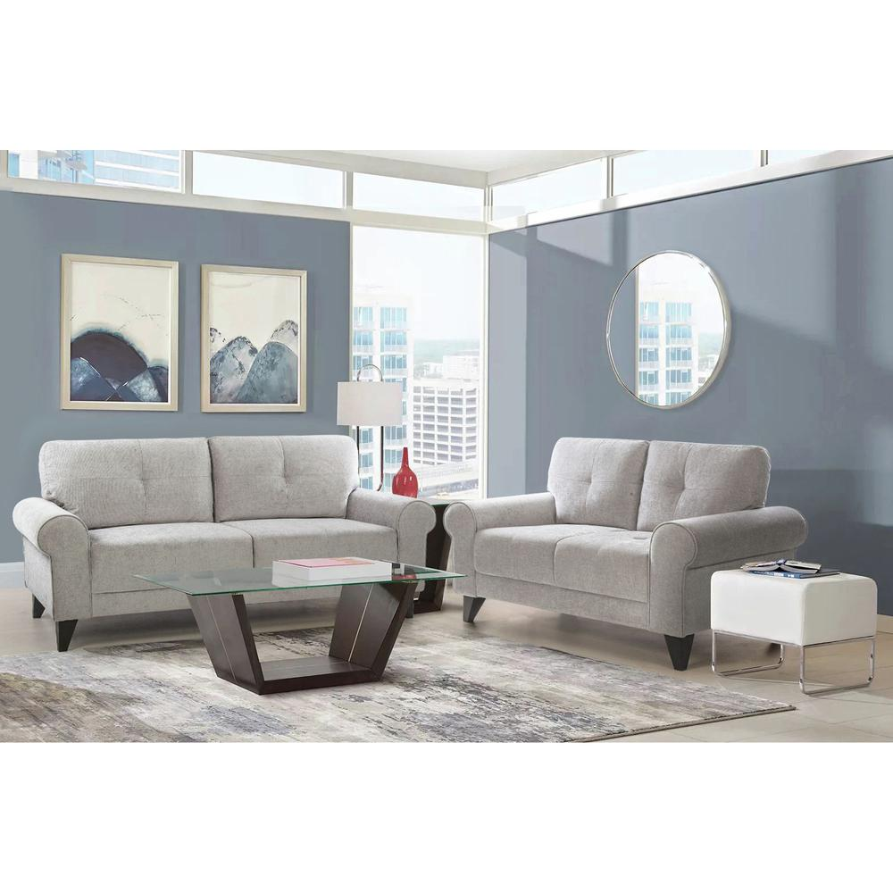 Picket House Furnishings Atticus 2PC Set in Storm-Sofa & Loveseat