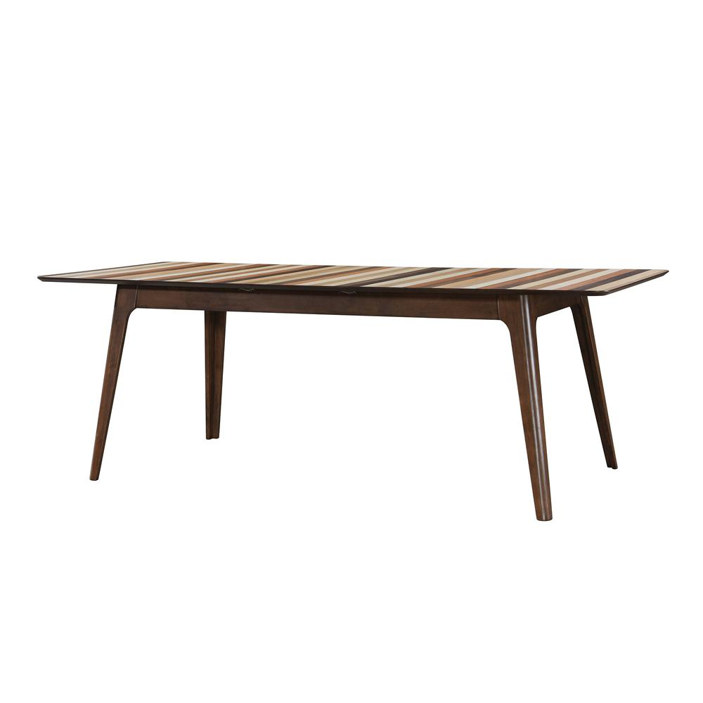 Fargo Extendable Dining Table - Mulit-Colored Tonal Stripes