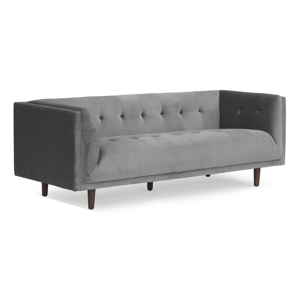 Cecily Sofa, Platinum Velvet