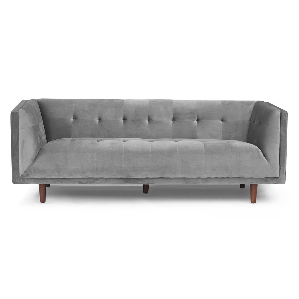 Cecily Sofa, Platinum Velvet